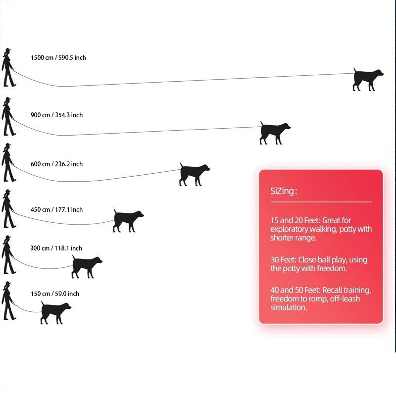 5-100ft Adjustable & Durable Dog Leash