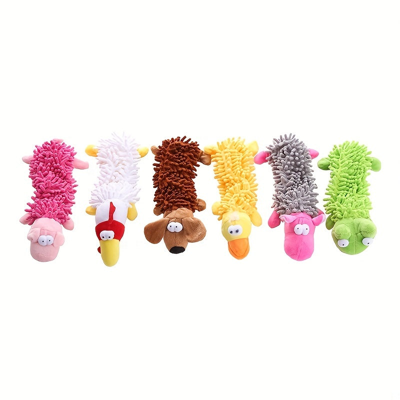 Plush Dog Toy with Squeaker for Chew and Molar Training