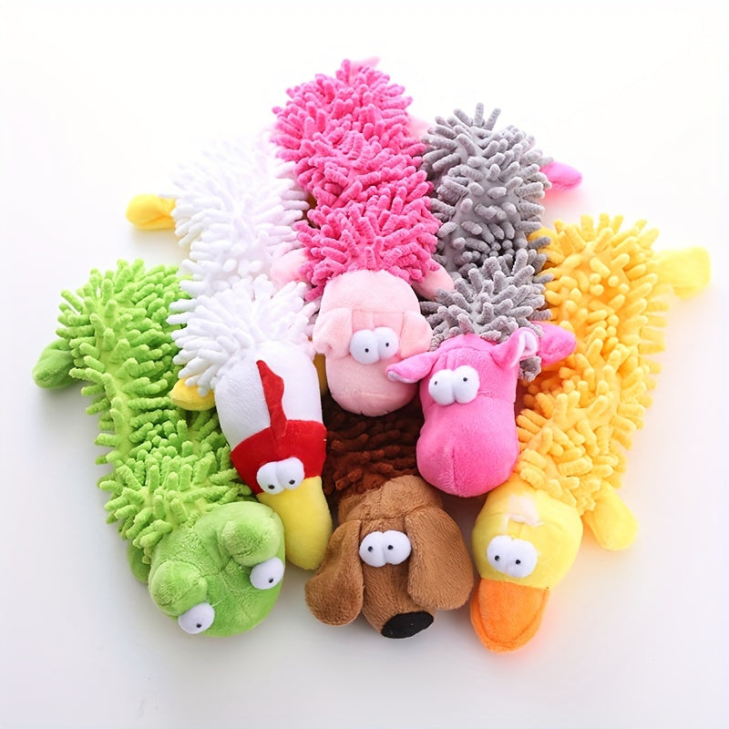 Plush Dog Toy with Squeaker for Chew and Molar Training