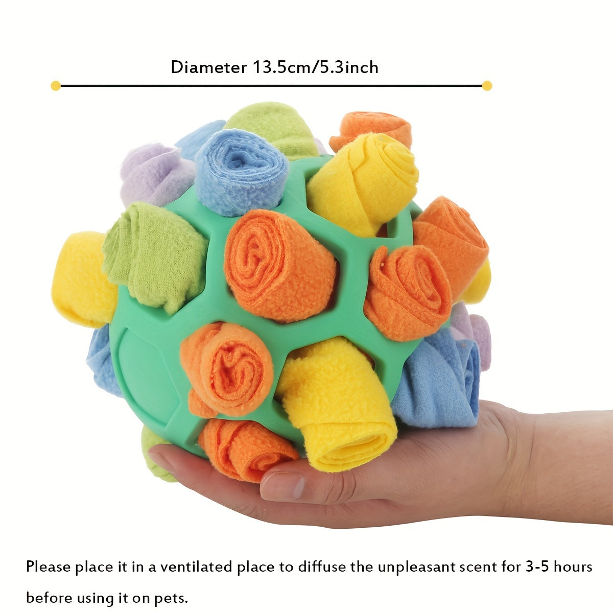 Sniffing Ball for Hiding Treats - Rubber Puzzle Ball for Mental Stimulation