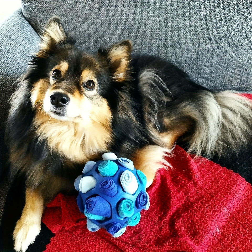 Sniffing Ball for Hiding Treats - Rubber Puzzle Ball for Mental Stimulation