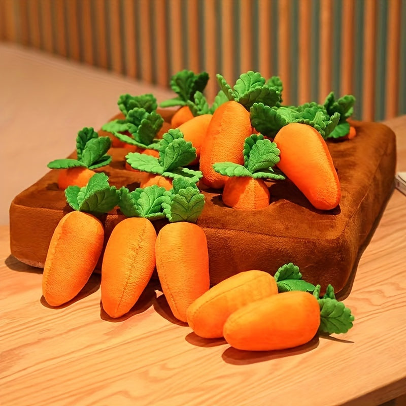 Dog Puzzle Toy Plush Carrot Mat