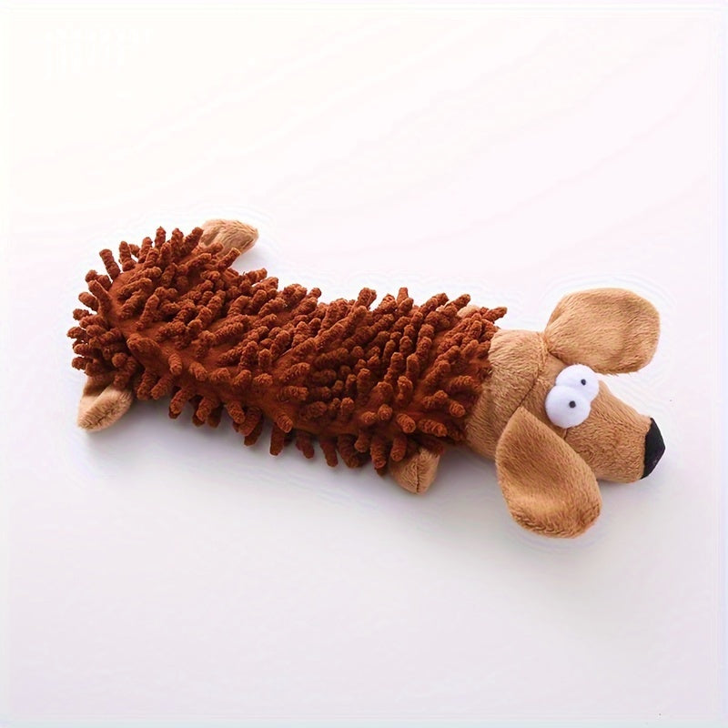 Plush Dog Toy with Squeaker for Chew and Molar Training