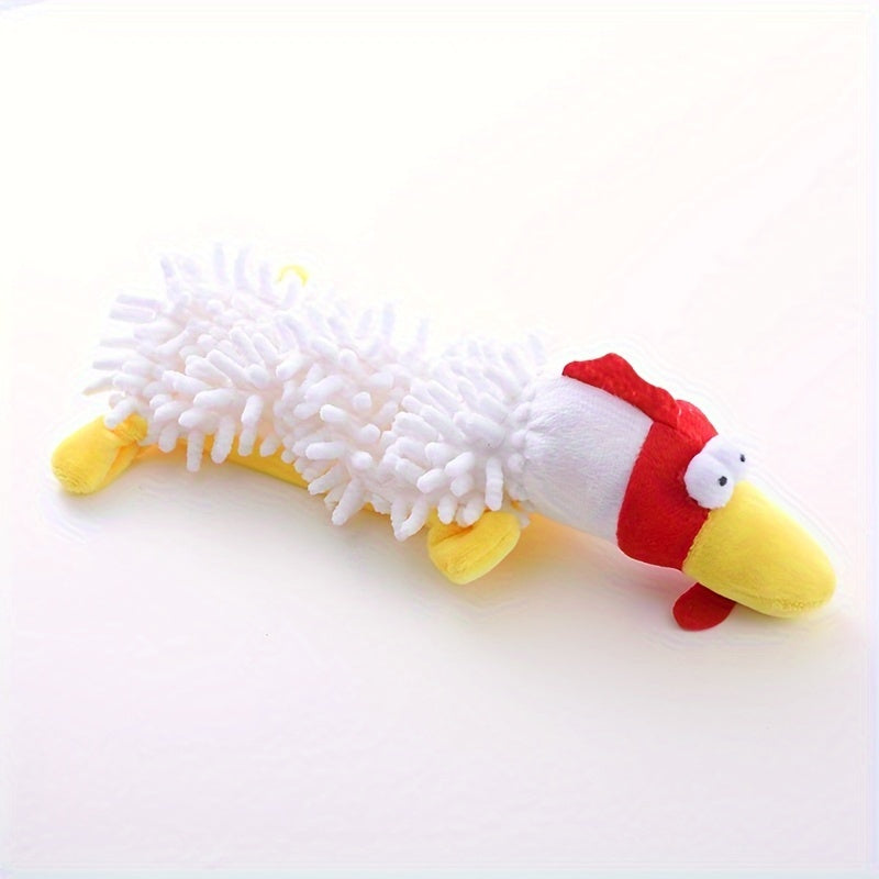 Plush Dog Toy with Squeaker for Chew and Molar Training