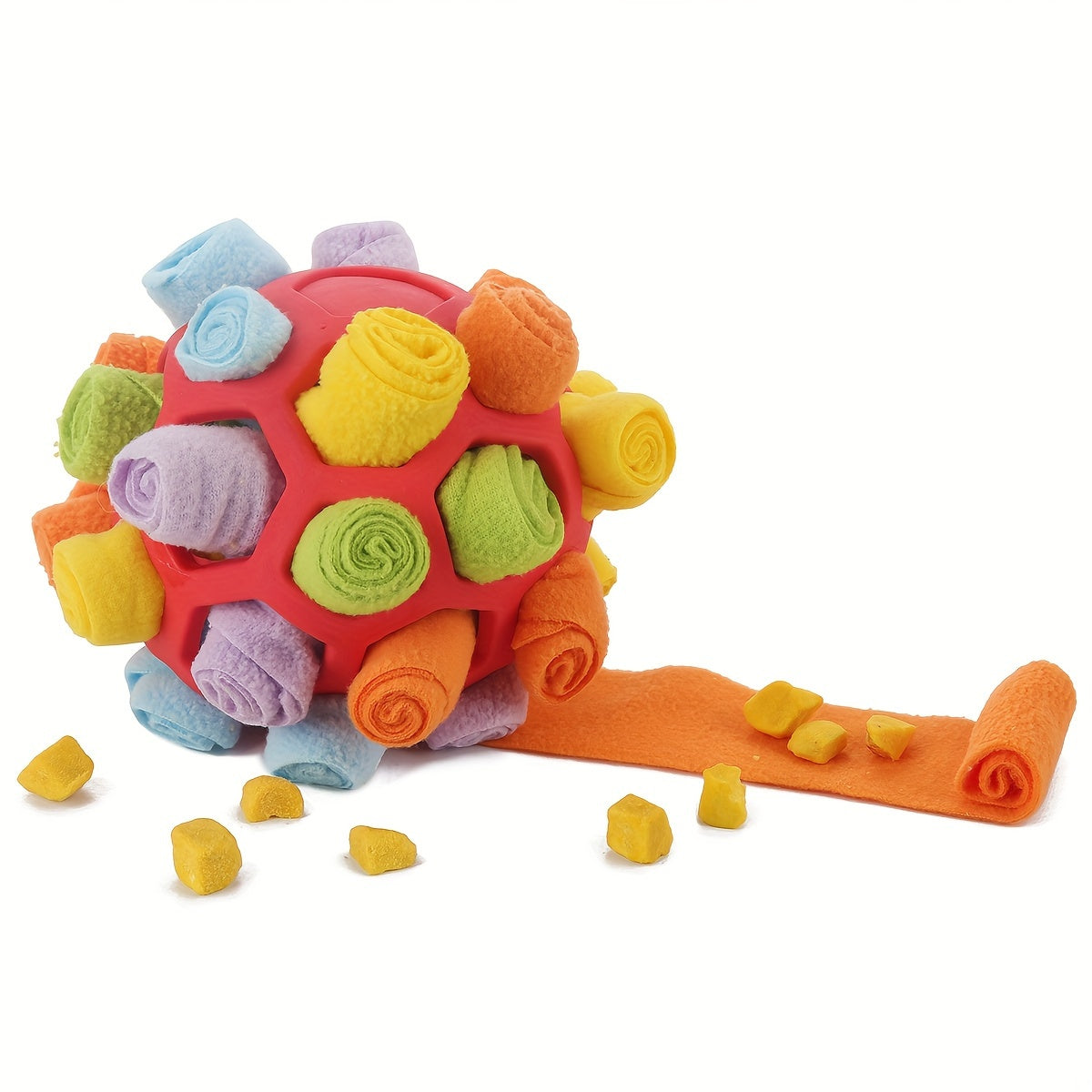 Sniffing Ball for Hiding Treats - Rubber Puzzle Ball for Mental Stimulation