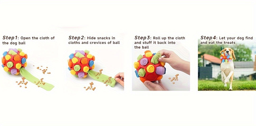Sniffing Ball for Hiding Treats - Rubber Puzzle Ball for Mental Stimulation