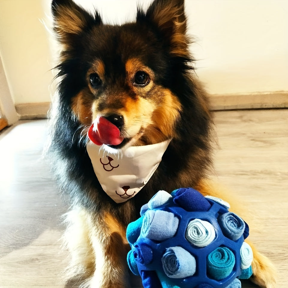 Sniffing Ball for Hiding Treats - Rubber Puzzle Ball for Mental Stimulation