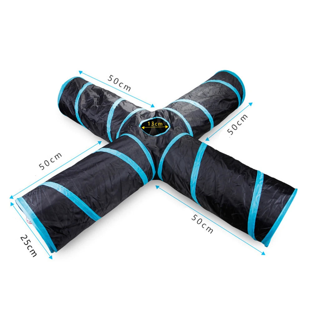 Colorful Multi-Hole Dog and Cat Tunnel Play Tube