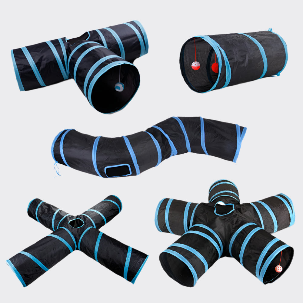 Colorful Multi-Hole Dog and Cat Tunnel Play Tube