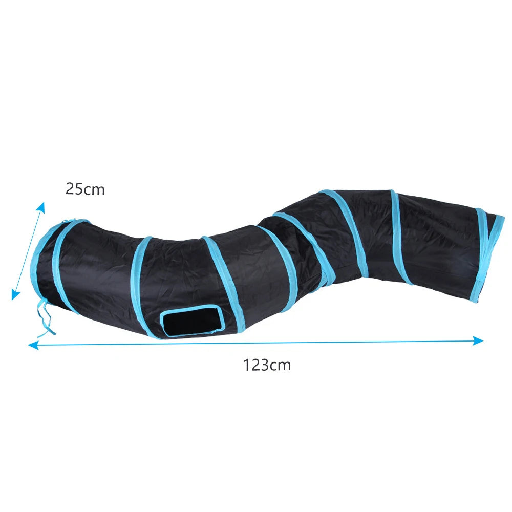 Colorful Multi-Hole Dog and Cat Tunnel Play Tube