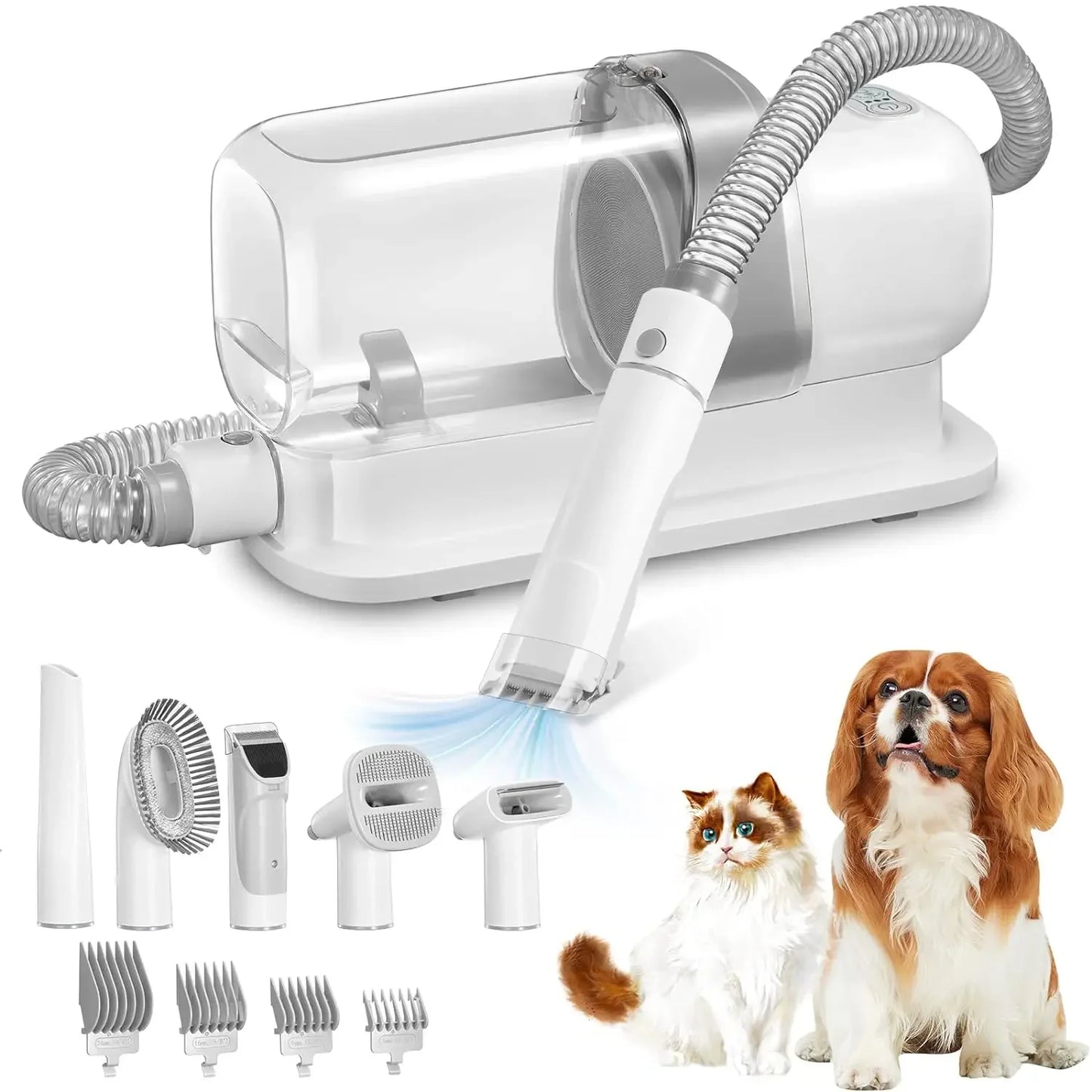 Dog Grooming Vacuum Kit with Large Dust Cup