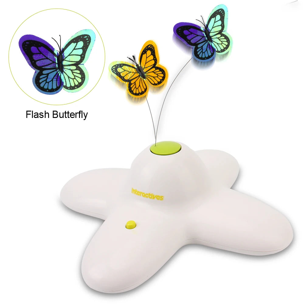 Automatic Cat Toy with Flutter Bug and Rotating Motion