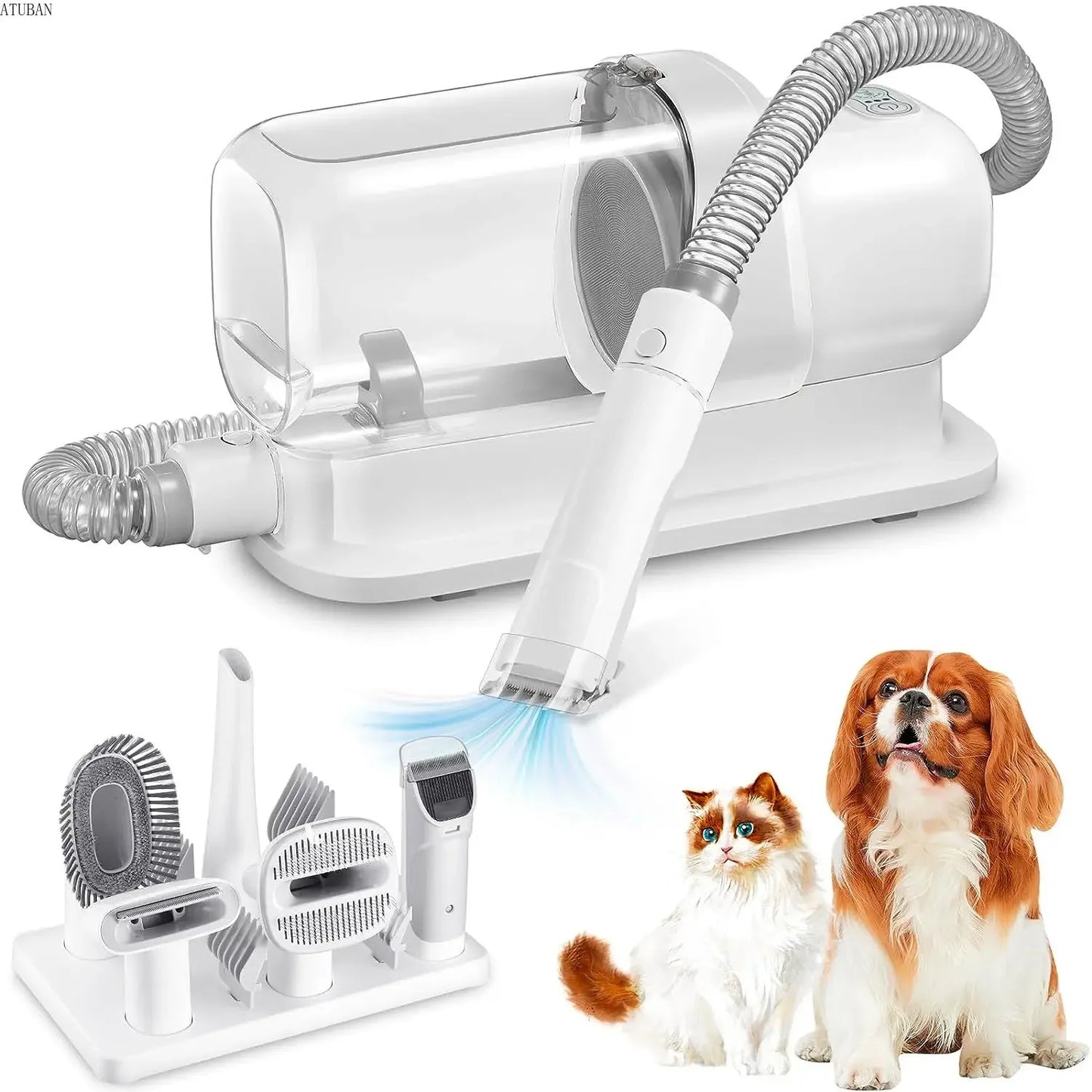 Dog Grooming Vacuum Kit with Large Dust Cup