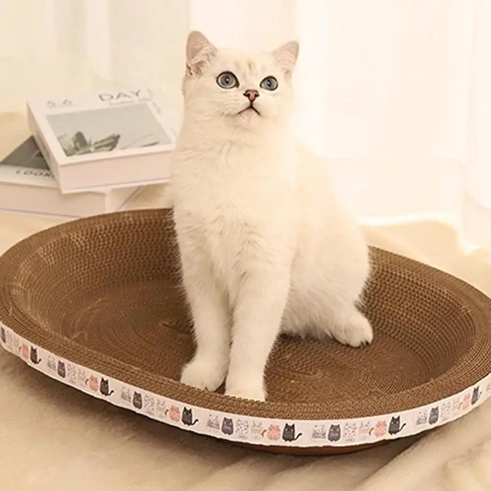 Round Cat Scratcher Cardboard Bowl Nest
