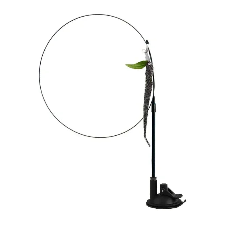 Interactive Bird Cat Toy with Bell and Feathers