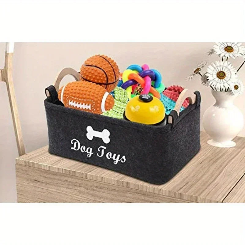 Dog Toy Storage Basket Box