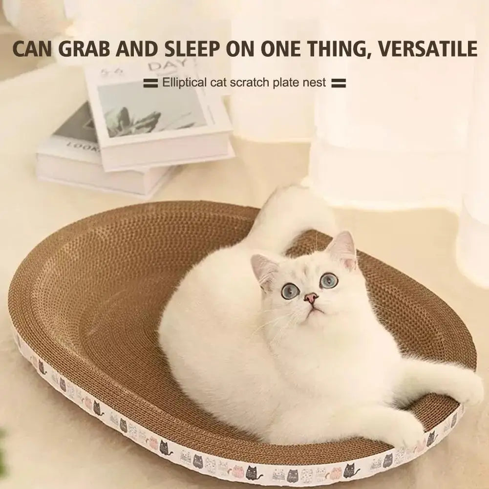 Round Cat Scratcher Cardboard Bowl Nest