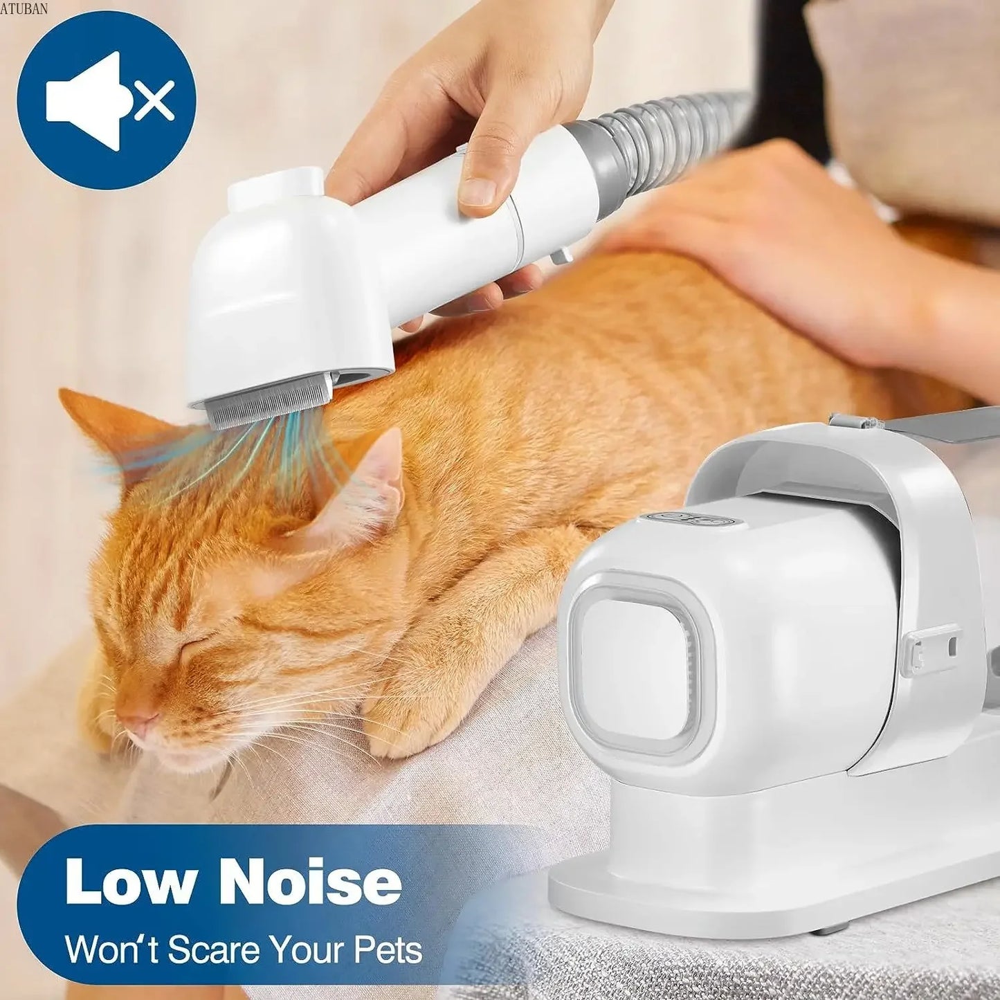 Dog Grooming Vacuum Kit with Large Dust Cup