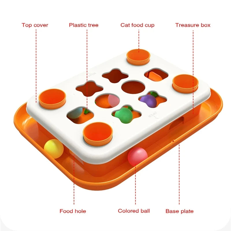 Cat Puzzle Toys Level 2 Slow Food Dispenser