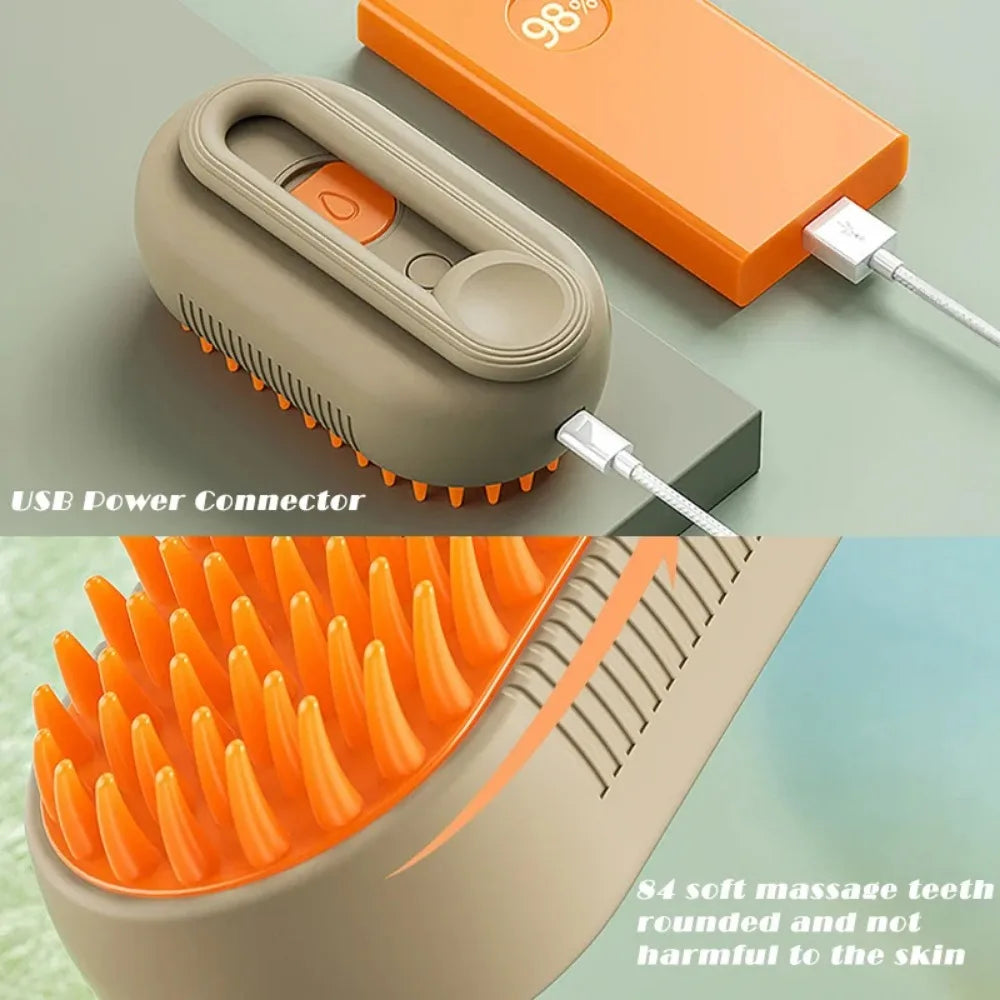 Cat and Dog Steam Brush Grooming Tool