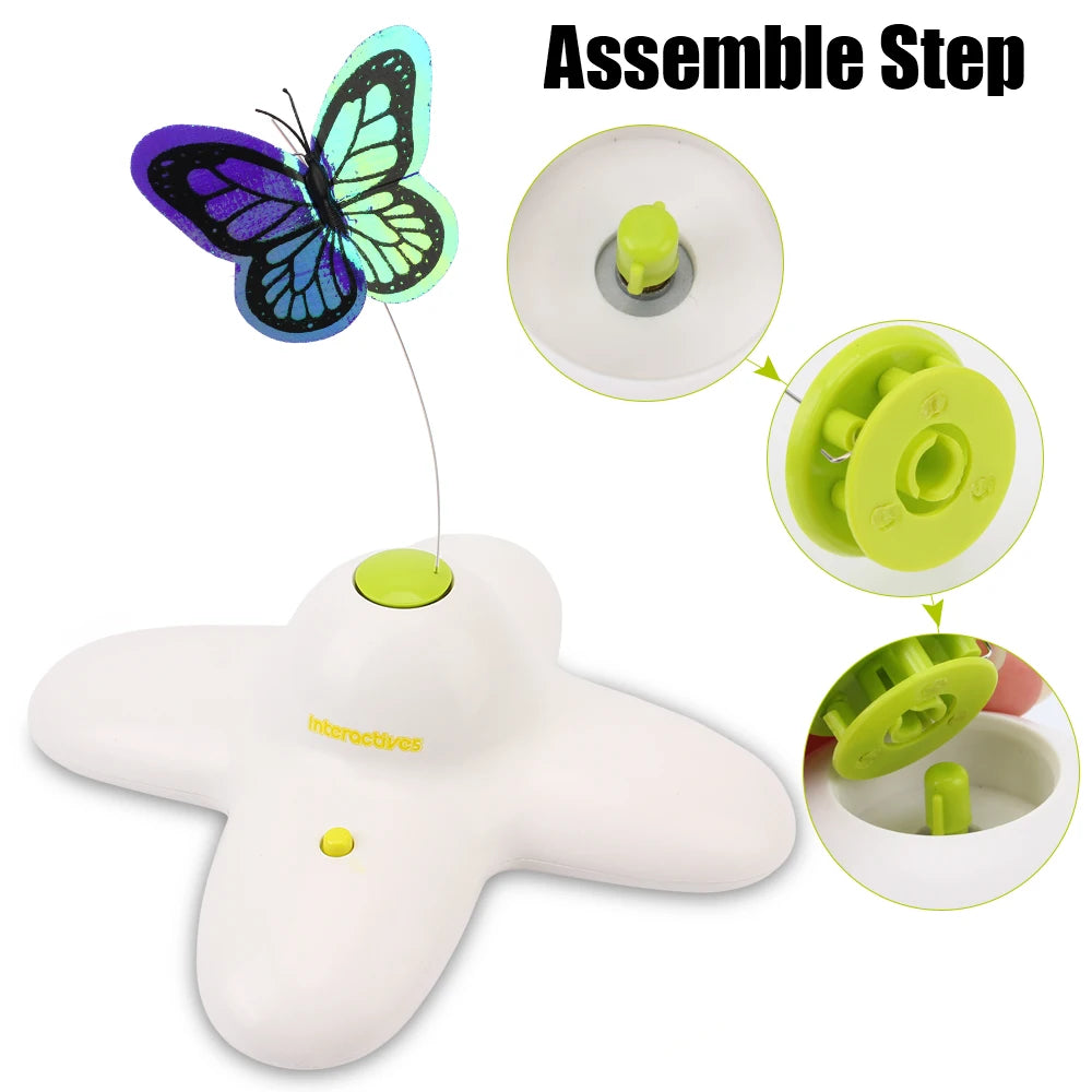 Automatic Cat Toy with Flutter Bug and Rotating Motion