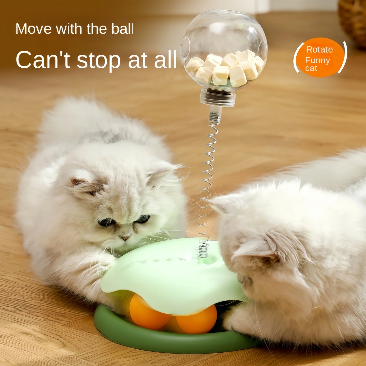 Interactive Cat Puzzle Food Leaking Ball Toy