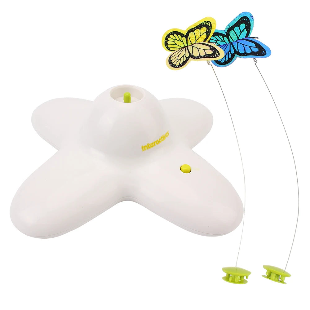 Automatic Cat Toy with Flutter Bug and Rotating Motion