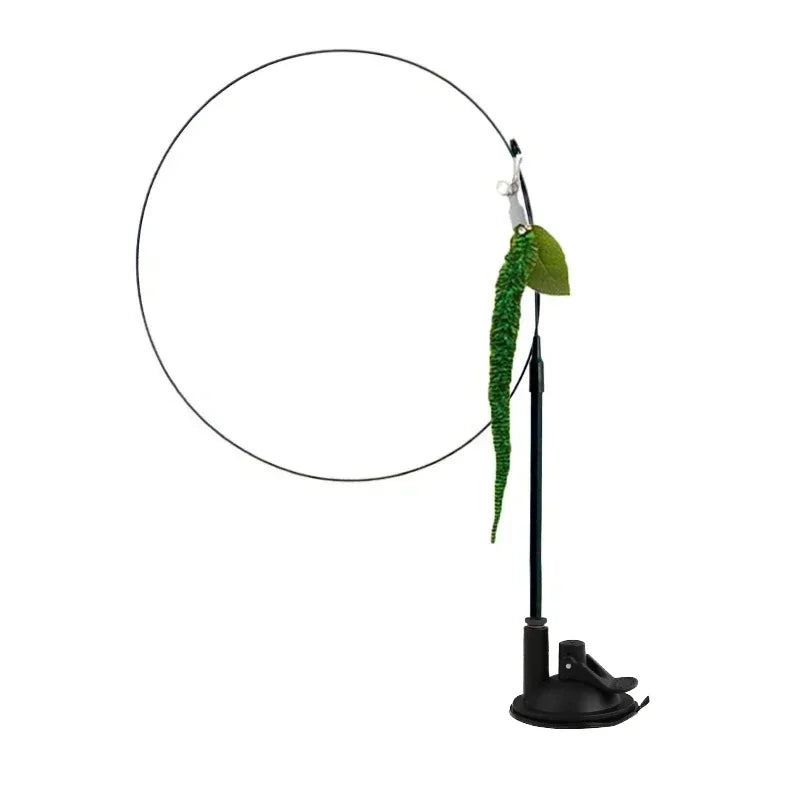 Interactive Bird Cat Toy with Bell and Feathers