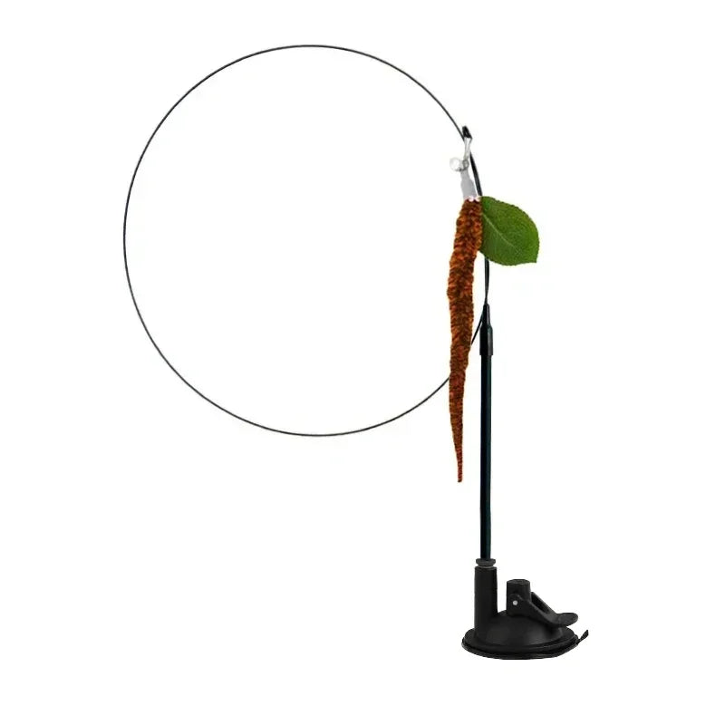 Interactive Bird Cat Toy with Bell and Feathers