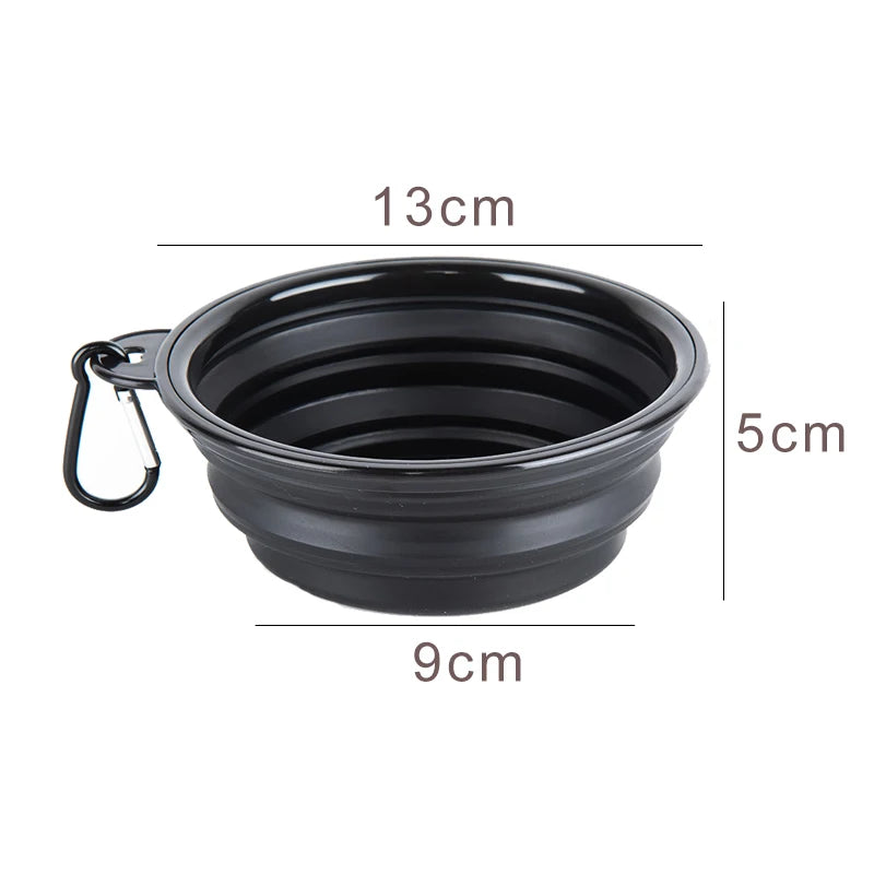 Collapsible Dog Pet Folding Silicone Bowl