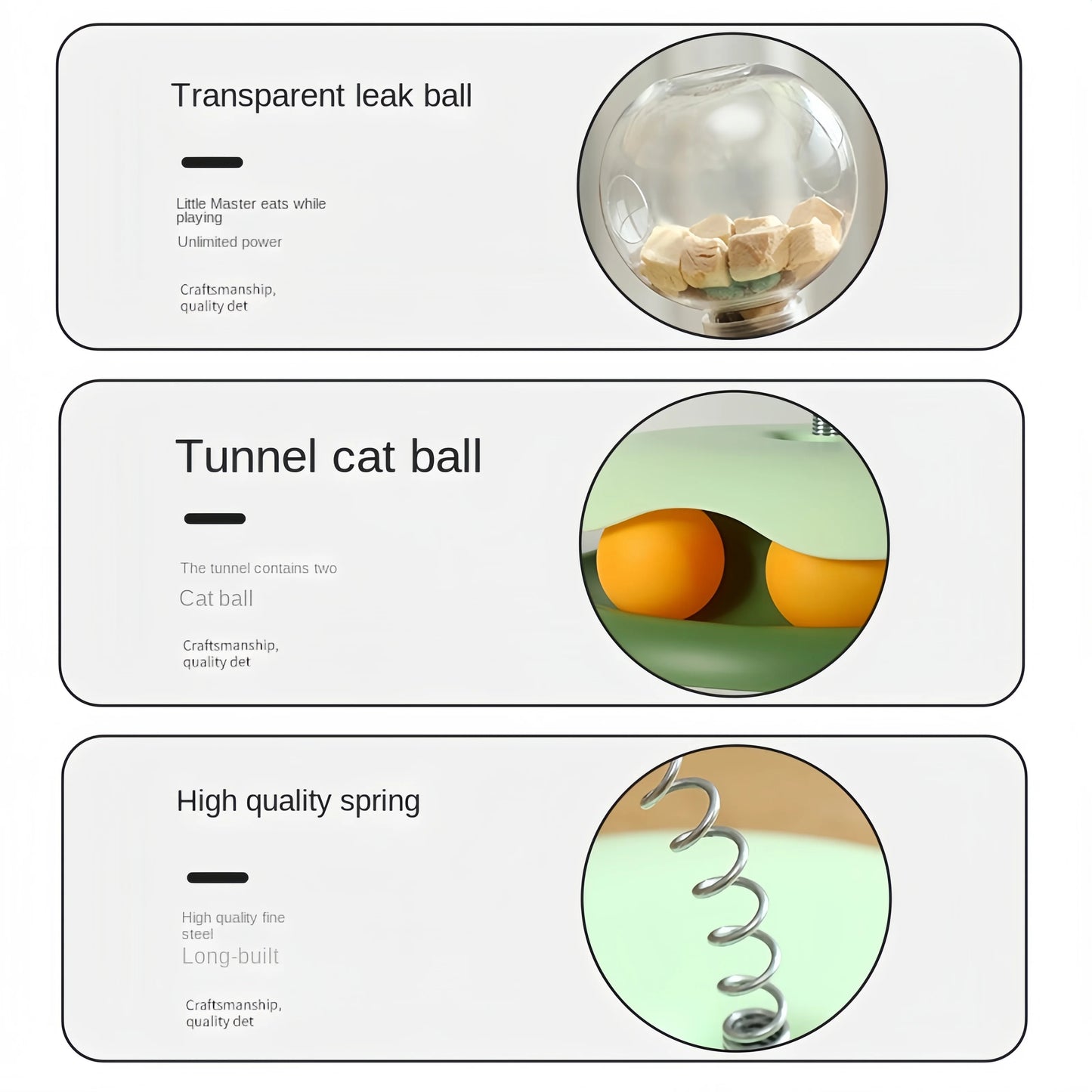 Interactive Cat Puzzle Food Leaking Ball Toy