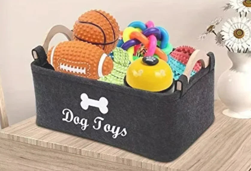 Dog Toy Storage Basket Box