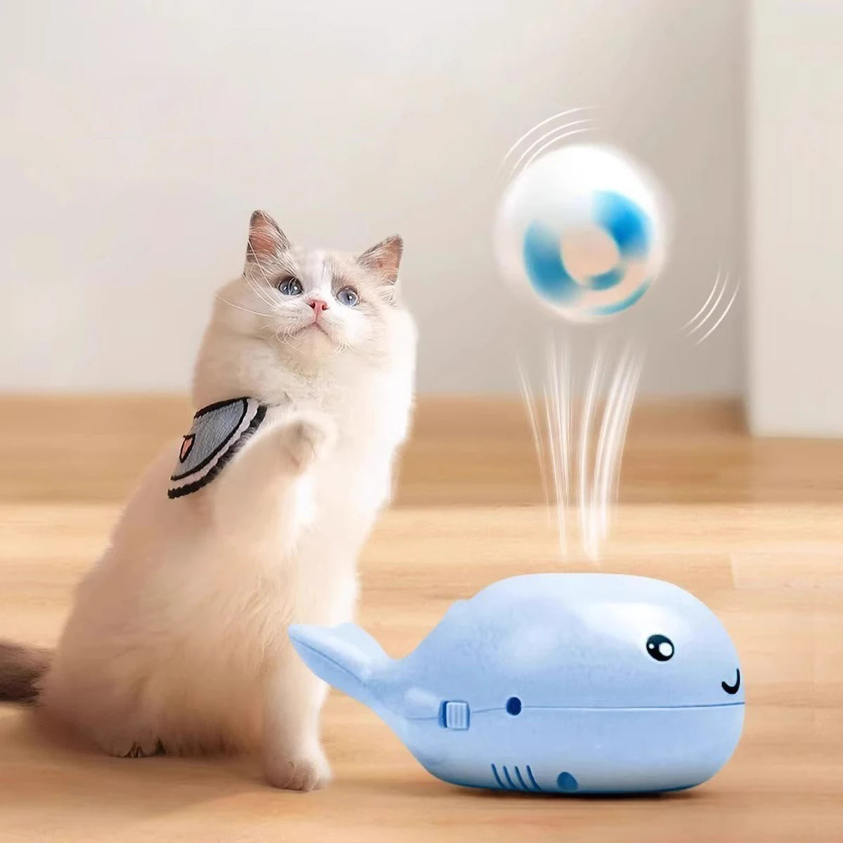 Whale Shaped Electric Floating Cat Toy