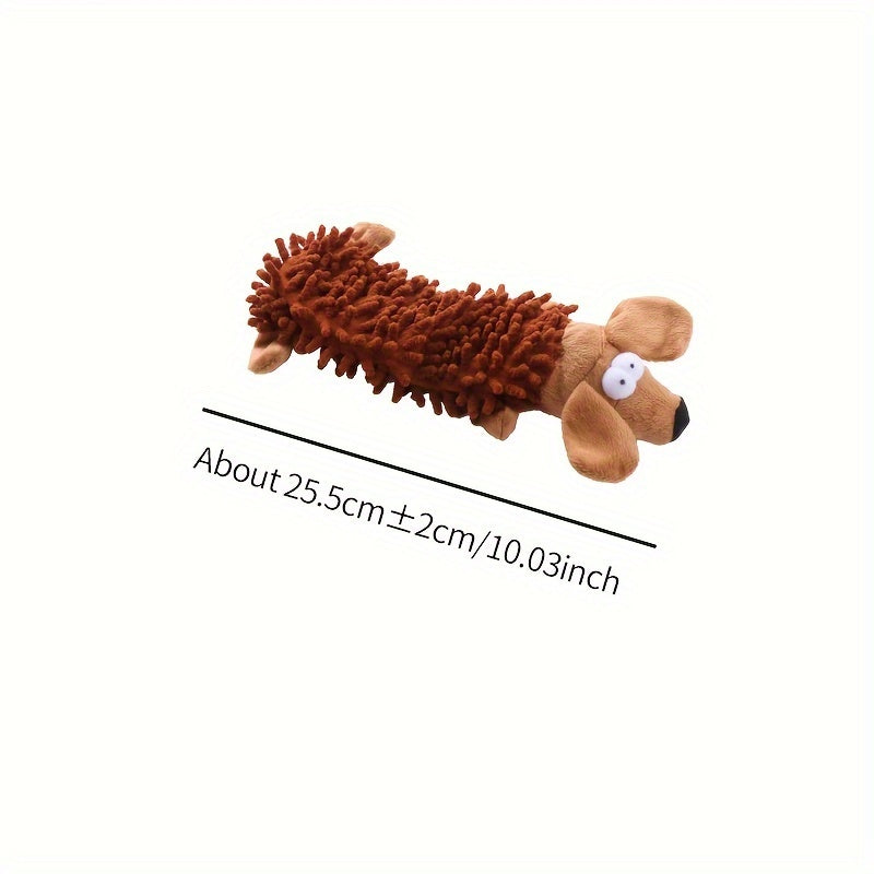 Plush Dog Toy with Squeaker for Chew and Molar Training