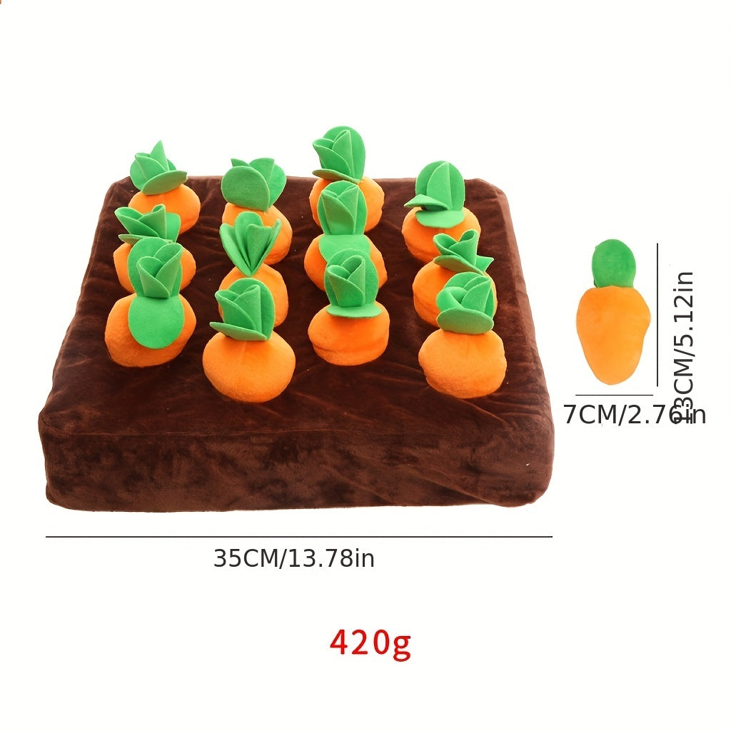 Dog Puzzle Toy Plush Carrot Mat