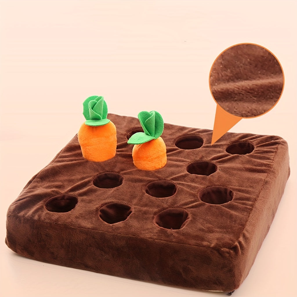 Dog Puzzle Toy Plush Carrot Mat