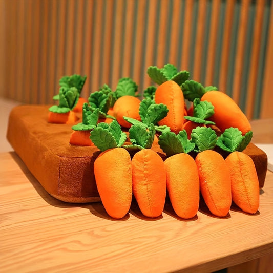 Dog Puzzle Toy Plush Carrot Mat