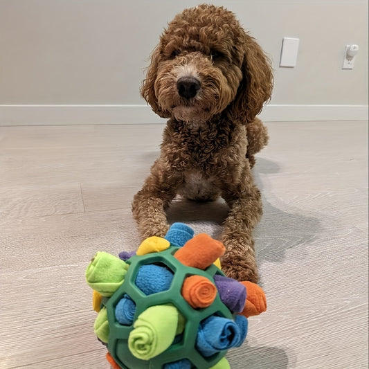 Sniffing Ball for Hiding Treats - Rubber Puzzle Ball for Mental Stimulation
