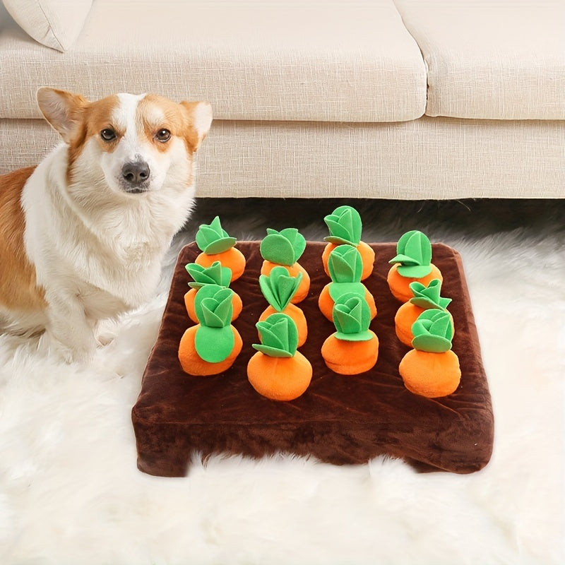 Dog Puzzle Toy Plush Carrot Mat