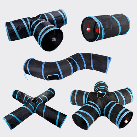 Colorful Multi-Hole Dog and Cat Tunnel Play Tube