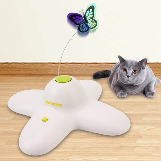 Automatic Cat Toy with Flutter Bug and Rotating Motion